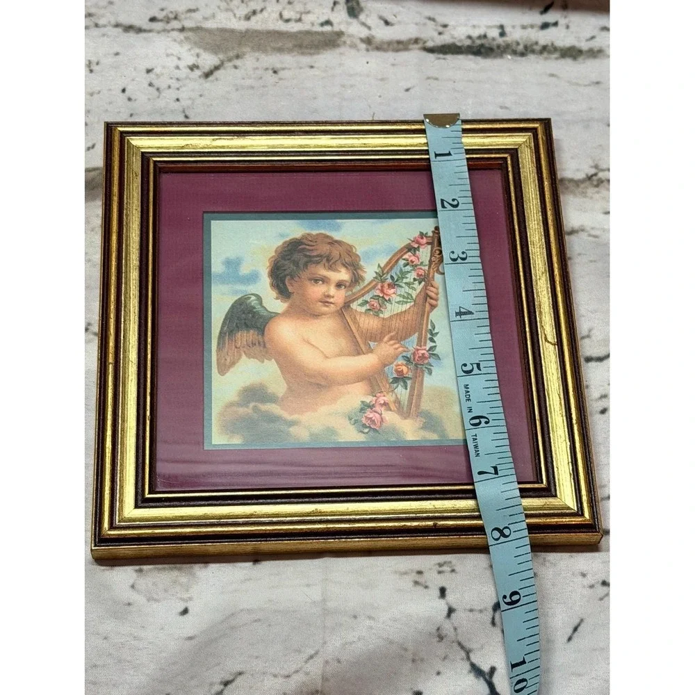 Vintage Cherub Framed Prints | Cottagecore Angel Wall Art, Set of 2